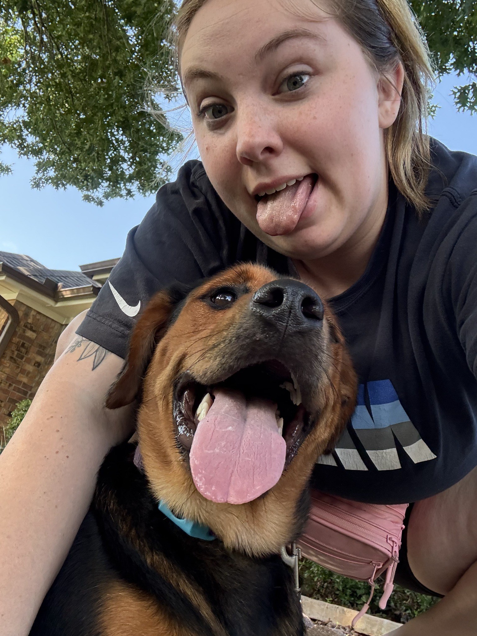 MMK9 handler and dog together outside